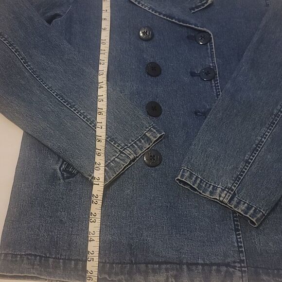 Lauren Ralph lauren jeans and co double-breasted denim size s petite - Picture 8 of 12